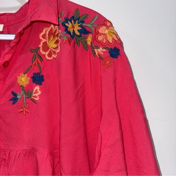 Solitaire boho oversized embroidered blouse - Picture 5 of 9
